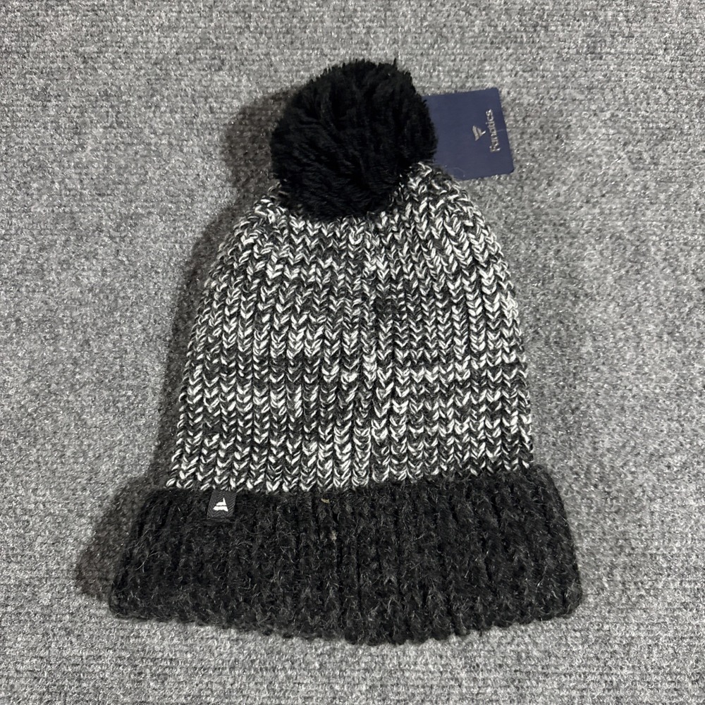 Fanatics‎ Men's Beanie NHL Chicago Blackhawks Black  Pom Knit Hat - Picture 2 of 2
